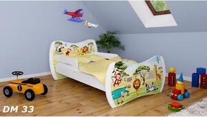 Dětská postel se šuplíkem 160x80cm SAFARI PÁRTY + matrace ZDARMA!
