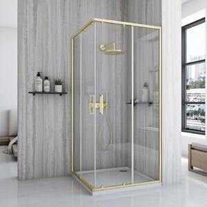 Sprchový Kout Rea City Brush Gold 80X80