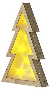 Vánoční stromek z topolového dřeva s LED světly 35 cm JUVA