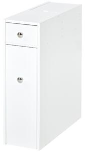 HOMCOM Koupelnová skříňka se 2 šuplíky a horním prostorem s víkem pro umyvadlo a sprchu 17x48x58 cm Bílá | Aosom