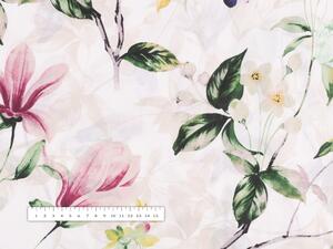 Biante Bavlněný běhoun na stůl Sandra SA-287 Mix květin na bílém 20x120 cm