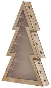 Vánoční stromek z topolového dřeva s LED světly 35 cm JUVA