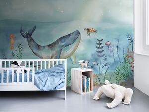 Dětská vliesová obrazová tapeta Moře, Oceán, velryba 300441 rozměry 3 x 2,8 m