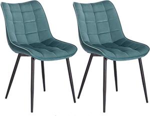 Židle do jídelny - Velvet Turquoise - Židle Kuip - sada 2 kusů