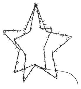 Venkovní dekorativní hvězda s LED osvětlením 80 cm černá KERSILO