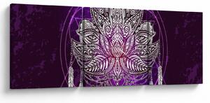 Obraz - Lotos (s hodinami) (90x30 cm)