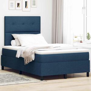 Postel s boxspringem s čelo Modrá 120 x 190 cm textil 3339377