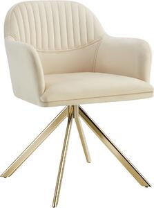 Tectake® sametová otočná židle Lona čalouněná 56 x 59 x 81 cm