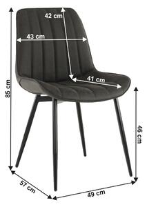 Jídelní židle Halana (tmavě šedá). 1016076