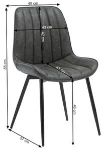 Jídelní židle Halana (tmavě šedá). 1016076