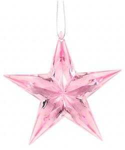 Vánoční ozdoba DIAMOND STAR 9 cm, růžová