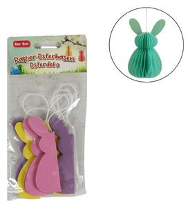 Závěsné ozdoby BUNNY 8 cm sada 8 ks, barevné