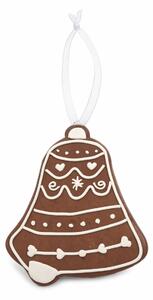 Závěsná vánoční ozdoba CANDY BELL 11 cm, hnědá