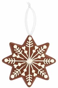 Závěsná vánoční ozdoba CANDY STAR 11 cm, hnědá