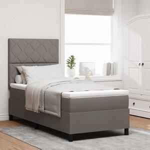 Postel s boxspringem s čelo Taupe 100 x 200 cm textil 3339445