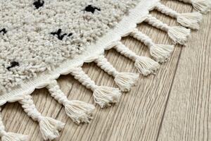 Dywany Łuszczów Kusový koberec Berber Syla B752 dots cream kruh ROZMĚR: 120x120 (průměr) kruh