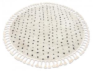 Dywany Łuszczów Kusový koberec Berber Syla B752 dots cream kruh - 120x120 (průměr) kruh cm