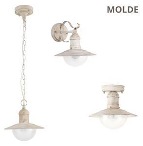 BRILAGI - Venkovní nástěnné svítidlo MOLDE 1xE27/60W/230V IP44 bílá/patina