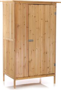 Wiltec zahradní přístřešek s 1 dveřmi v přírodní barvě dřeva 92 x 57 x 154cm přístřešek na nářadí pro zahradní přístřešek na nářadí zahradní skříňka na nářadí skříňka na nářadí