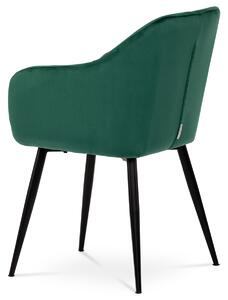 Jídelní židle zelená sametová látka PIKA GRN4