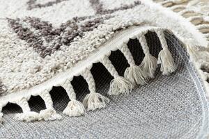 Dywany Łuszczów Kusový koberec Berber Asila cream and brown kruh ROZMĚR: 120x120 (průměr) kruh