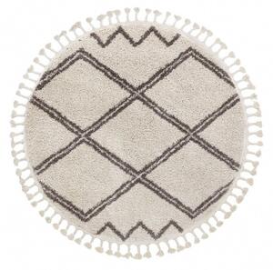 Dywany Łuszczów Kusový koberec Berber Asila cream and brown kruh ROZMĚR: 120x120 (průměr) kruh