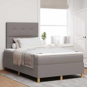 Postel s boxspringem s čelo Taupe 120 x 190 cm textil 3339606