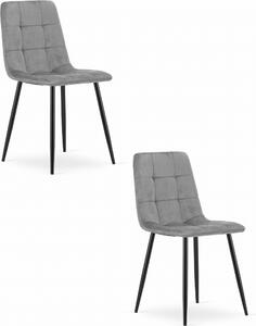 Židle Valora KARA světle šedá x2 - Dvoubarevné šedé židle pro neutrální styl