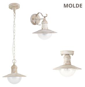 Brilagi - Venkovní stropní svítidlo MOLDE 1xE27/60W IP44 bílá/patina