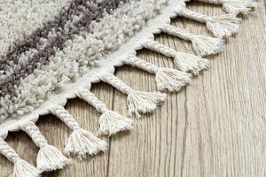 Dywany Łuszczów Kusový koberec Berber Asila cream and brown kruh - 120x120 (průměr) kruh cm