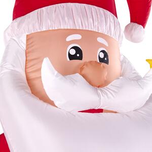 Vánoční nafukovací Santa Claus s LED osvětlením 225 cm červený IVALO