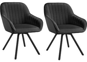 Tectake® Otočné křeslo Snug čalouněné, sametový vzhled 58 x 58 x 82 cm