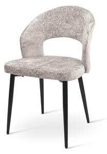 Jídelní židle Milton & Oldbrook Chenille Barcelona Light Grey - černá