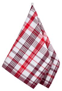 Bellatex Kuchyňská utěrka 1 ks - 50x70 cm - Kostka červená, bordová, bílá