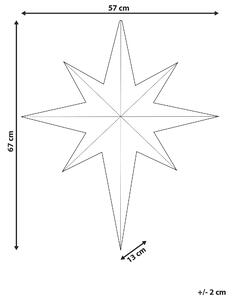Venkovní závěsná hvězda s LED osvětlením 67 cm bílá OSMA