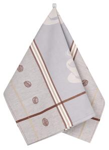 Bellatex Kuchyňská utěrka 1 ks 50x70 cm Espresso hnědá, šedá