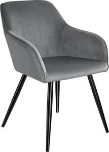 Tectake® Jídelní židle Marilyn čalouněná, sametový vzhled 58 x 62 x 82 cm