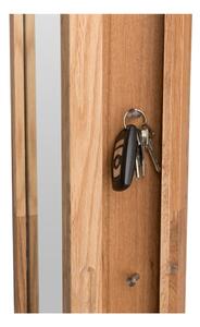 Přírodní dubová skříňka na klíče se zrcadlem Rowico Sol