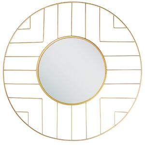 Nástěnné zrcadlo kulaté ø 60 cm zlaté HESDIN