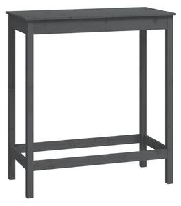 Barový stolek šedý 100 x 50 x 110 cm masivní borové dřevo