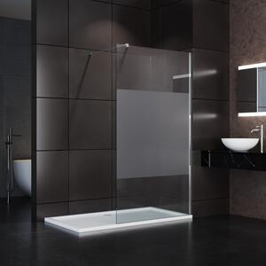 SONNI 140x200cm walk in sprchová zástěna Sprchový kout s 8mm Nano částečně satinovaným povrchem ESG