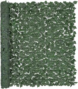 VEVOR břečťanový plot, 1500 x 2490 mm, rostlinná stěna, zelený břečťanový plot se zesíleným spojením, umělý živý plot s listy vinné révy jako dekorace pro zahradu, dvůr a terasu
