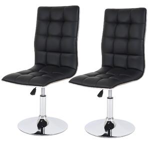2x Jídelní židle DB, výškově nastavitelná - Černá