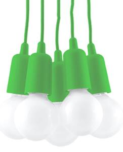 Sollux Lighting Závěsné svítidlo DIEGO 5 zelené