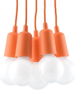 Sollux Lighting Závěsné svítidlo DIEGO 5 oranžové