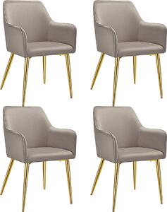 Tectake® Avane křeslo v sametovém vzhledu, čalouněné 55 x 63,5 x 86,5 cm