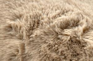 Makro Abra Kusový koberec shaggy BUNNY macchiato tmavě béžový Rozměr: 60x100 cm