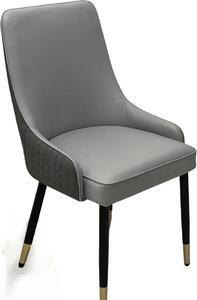 Jídelní židle Paris – sada 2 ks – pěna s vysokou hustotou – elegantní židle do kuchyně nebo restaurace – lounge – šedá