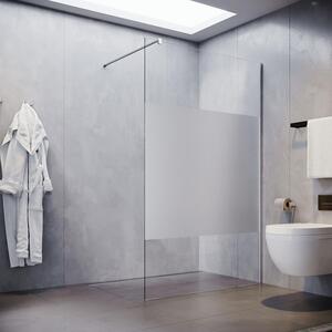 SONNI Sprchová zástěna Walk in Sprchový kout s 8mm Nano ESG 110x200cm - částečně satinovaný