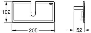 Grohe Polička 20,5 cm ke sprchové tyči, bílá 26362LN1